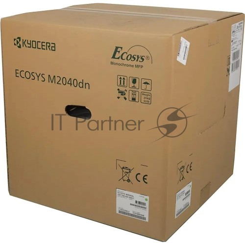МФУ лазерный Kyocera Ecosys M2040dn (Азия) (1102S33AX0), A4, ч/б, печ. до 40 стр / мин., скан. до 40 стр / мин. (ч/б) 23 стр / мин. (цвет), 1200 x 1200 dpi (печать) 600x600dpi (скан.), USB, RJ-45 (старт.картр. TK-1178)
