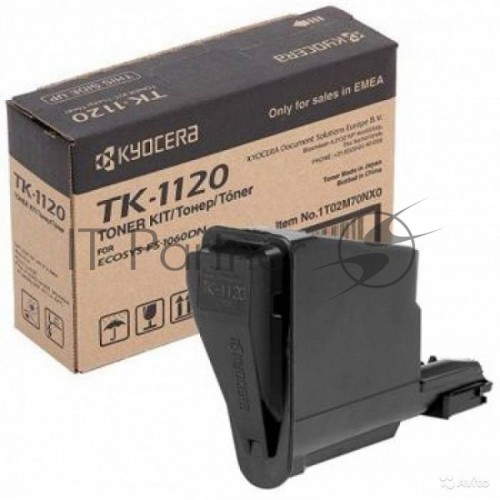Картридж лазерный Kyocera TK-1120 (1T02M70NX0 / 1T02M70NXV / 1T02M70NX1) черный для FS-1060DN / 1025MFP / 1125MFP 3000 стр.