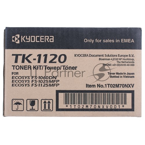 Картридж лазерный Kyocera TK-1120 (1T02M70NX0 / 1T02M70NXV / 1T02M70NX1) черный для FS-1060DN / 1025MFP / 1125MFP 3000 стр.