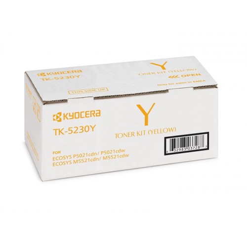 KYOCERA Тонер-картридж TK-5230Y для P5021cdn/cdw, M5521cdn/cdw 1T02R9ANL0