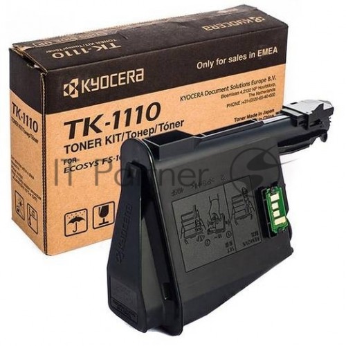 Картридж лазерный Kyocera TK-1110 (1T02M50NX0 / 1T02M50NX1) черный для FS-1040 / FS-1060DN / FS-1020MFP / FS-1025MFP / FS-1120MFP / FS-1125MFP 2500 стр.