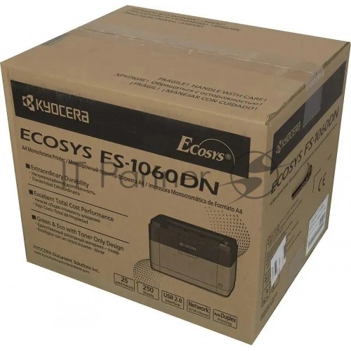 Принтер лазерный Kyocera Ecosys FS-1060dn (1102M33RU0), A4, ч/б, печ. до 25 стр / мин., 600 x 1200 dpi, USB, RJ-45