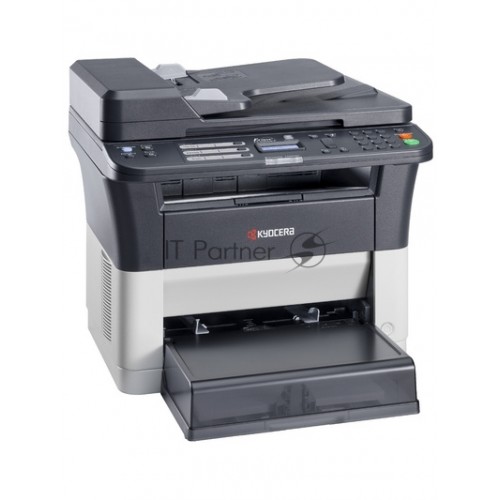 МФУ лазерный Kyocera Ecosys FS-1025MFP (1102M63RU0 / 1102M63RUV / 1102M63RU2), A4, ч/б, печ. до 25 стр / мин., скан. до 18 стр / мин. (ч/б) 6 стр / мин. (цвет), 600 x 1800 dpi (печать) 600x600dpi (скан), USB, RJ-45