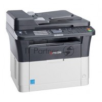 МФУ лазерный Kyocera Ecosys FS-1025MFP (1102M63RU0 / 1102M63RUV / 1102M63RU2), A4, ч/б, печ. до 25 стр / мин., скан. до 18 стр / мин. (ч/б) 6 стр / мин. (цвет), 600 x 1800 dpi (печать) 600x600dpi (скан), USB, RJ-45