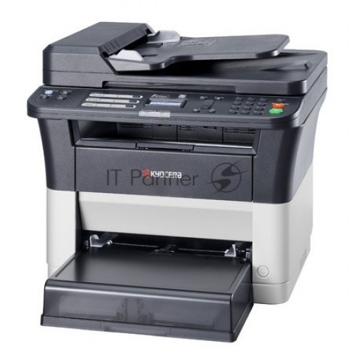 МФУ лазерный Kyocera Ecosys FS-1025MFP (1102M63RU0 / 1102M63RUV / 1102M63RU2), A4, ч/б, печ. до 25 стр / мин., скан. до 18 стр / мин. (ч/б) 6 стр / мин. (цвет), 600 x 1800 dpi (печать) 600x600dpi (скан), USB, RJ-45