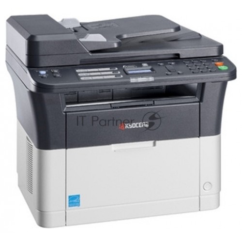 МФУ лазерный Kyocera Ecosys FS-1025MFP (1102M63RU0 / 1102M63RUV / 1102M63RU2), A4, ч/б, печ. до 25 стр / мин., скан. до 18 стр / мин. (ч/б) 6 стр / мин. (цвет), 600 x 1800 dpi (печать) 600x600dpi (скан), USB, RJ-45