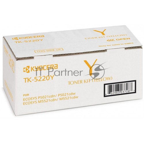 KYOCERA Тонер-картридж TK-5220Y для P5021cdn/cdw, P5026cdn/cdw, M5521cdn/cdw, M5526cdn/cdw 1T02R9ANL1