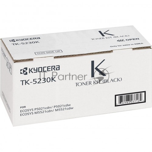 KYOCERA Тонер-картридж TK-5230K для P5021cdn/cdw, M5521cdn/cdw 1T02R90NL0