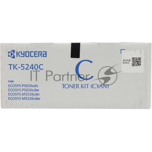 KYOCERA Тонер-картридж TK-5240C для P5026cdn/cdw, M5526cdn/cdw 1T02R7CNL0