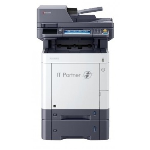 МФУ Kyocera Ecosys M6230cidn, принтер / сканер / копир A4, 30 стр / мин, 1200x1200 dpi, 1024 Мб, ADF100, дуплекс, подача: 350 лист., вывод: 250 лист., Post Script, Ethernet, USB, картридер, ЖК сенсорный экран, Kensington Lock, EnergyStar v3.0 (Старт.к-жи: черный 3500 стр, C / M / Y по 2500 стр. Использует к-жи TK-5270 8k black, 6k C / M / Y)