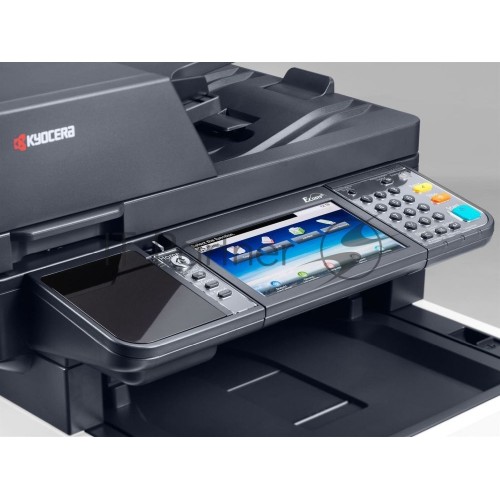 МФУ Kyocera Ecosys M6230cidn, принтер / сканер / копир A4, 30 стр / мин, 1200x1200 dpi, 1024 Мб, ADF100, дуплекс, подача: 350 лист., вывод: 250 лист., Post Script, Ethernet, USB, картридер, ЖК сенсорный экран, Kensington Lock, EnergyStar v3.0 (Старт.к-жи: черный 3500 стр, C / M / Y по 2500 стр. Использует к-жи TK-5270 8k black, 6k C / M / Y)