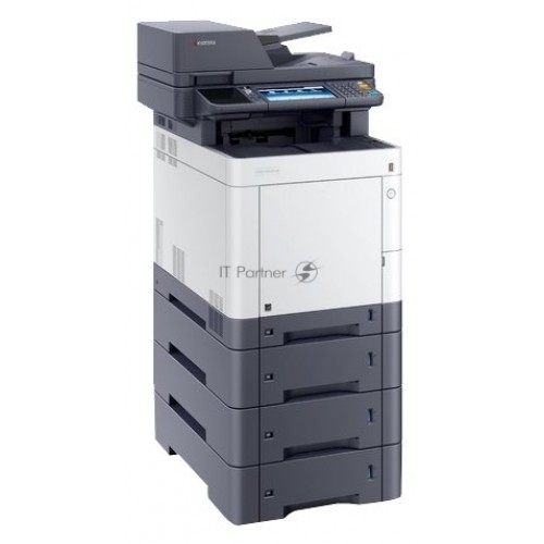 МФУ Kyocera Ecosys M6230cidn, принтер / сканер / копир A4, 30 стр / мин, 1200x1200 dpi, 1024 Мб, ADF100, дуплекс, подача: 350 лист., вывод: 250 лист., Post Script, Ethernet, USB, картридер, ЖК сенсорный экран, Kensington Lock, EnergyStar v3.0 (Старт.к-жи: черный 3500 стр, C / M / Y по 2500 стр. Использует к-жи TK-5270 8k black, 6k C / M / Y)