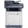 МФУ Kyocera Ecosys M6230cidn, принтер / сканер / копир A4, 30 стр / мин, 1200x1200 dpi, 1024 Мб, ADF100, дуплекс, подача: 350 лист., вывод: 250 лист., Post Script, Ethernet, USB, картридер, ЖК сенсорный экран, Kensington Lock, EnergyStar v3.0 (Старт.к-жи: черный 3500 стр, C / M / Y по 2500 стр. Использует к-жи TK-5270 8k black, 6k C / M / Y)