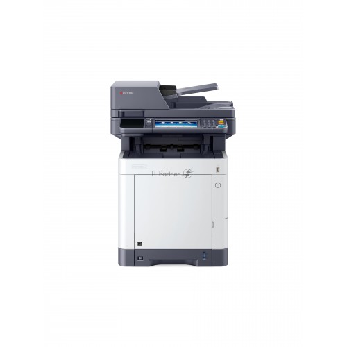 МФУ Kyocera Ecosys M6230cidn, принтер / сканер / копир A4, 30 стр / мин, 1200x1200 dpi, 1024 Мб, ADF100, дуплекс, подача: 350 лист., вывод: 250 лист., Post Script, Ethernet, USB, картридер, ЖК сенсорный экран, Kensington Lock, EnergyStar v3.0 (Старт.к-жи: черный 3500 стр, C / M / Y по 2500 стр. Использует к-жи TK-5270 8k black, 6k C / M / Y)